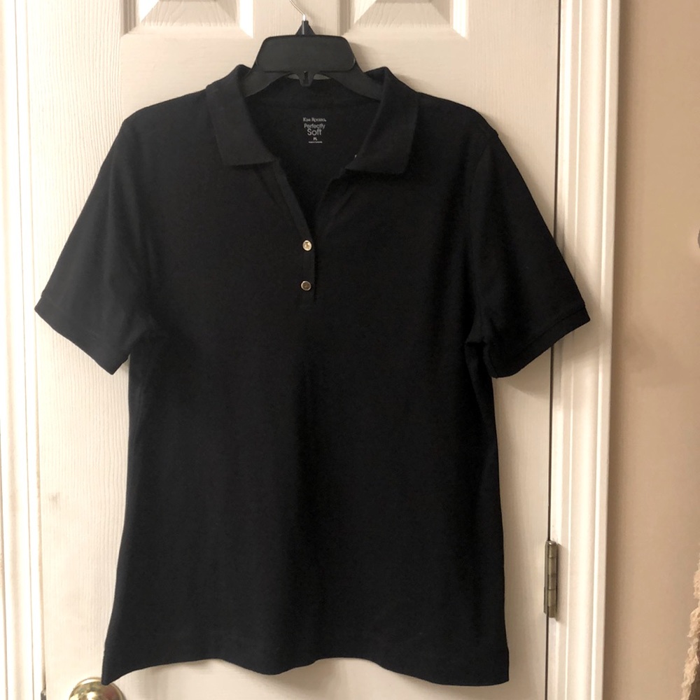 Kim Rogers petite v-neck knit polo